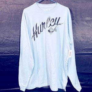 Hurley men’s XL Sky Blue Logo Long Sleeve Tee